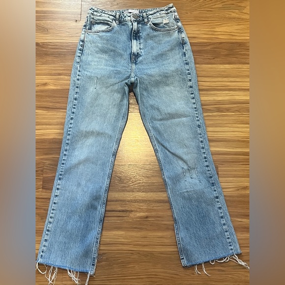 Zara Denim - Zara High rise, Split flare jeans Light blue Jeans Size 6